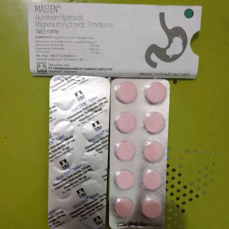 MAGTEN® Tablet (Obat Maag, Mual, Kembung, Nyeri Lambung, Ulu Hati, Asam Lambung)