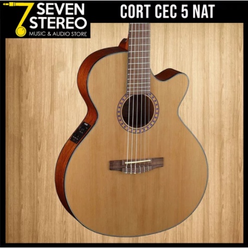 Cort CEC 5 CEC5 NAT Acoustic Electric Classic Guitar