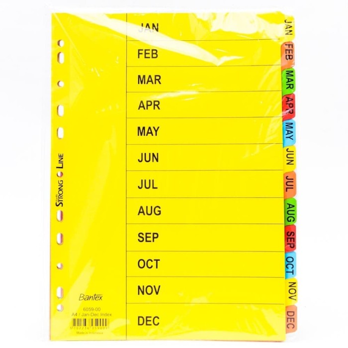 

Sale Bantex Divider Pembatas Buku Binder A4 Isi 12 Page Cod 6059 Sale!!!