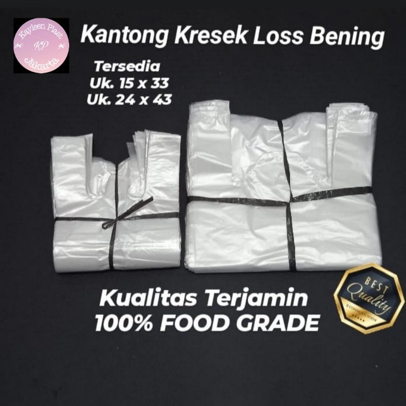 Kantong Plastik Kiloan / kresek Bening Transparant  MURAH Ikatan 420gram