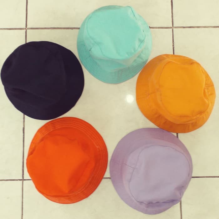 Topi Rimba Keplek Warna/Topi Berkebun Balita Anak