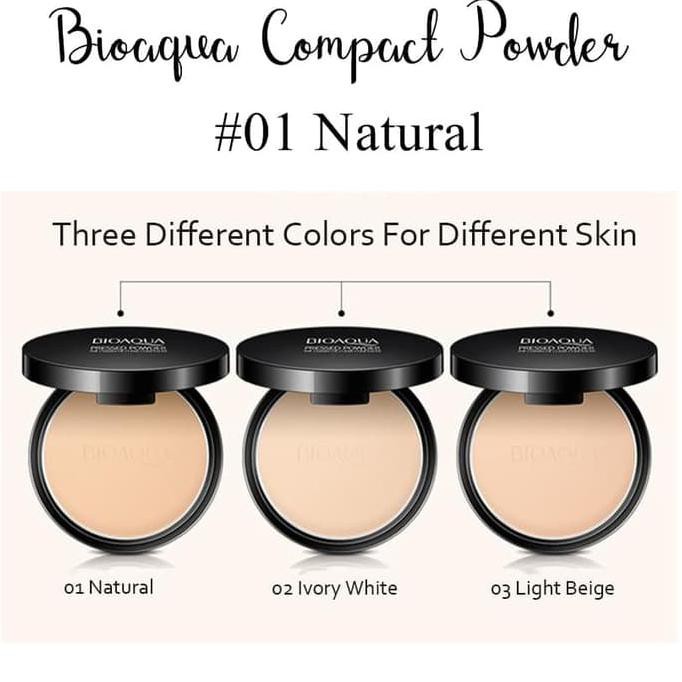 Original Natural 01 - Bedak Padat Bioaqua - Make Up Professional Compact Powder