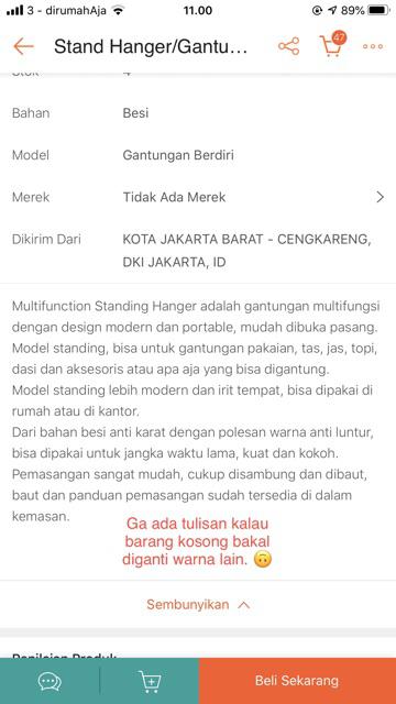 Stand Hanger/gantungan Berdiri