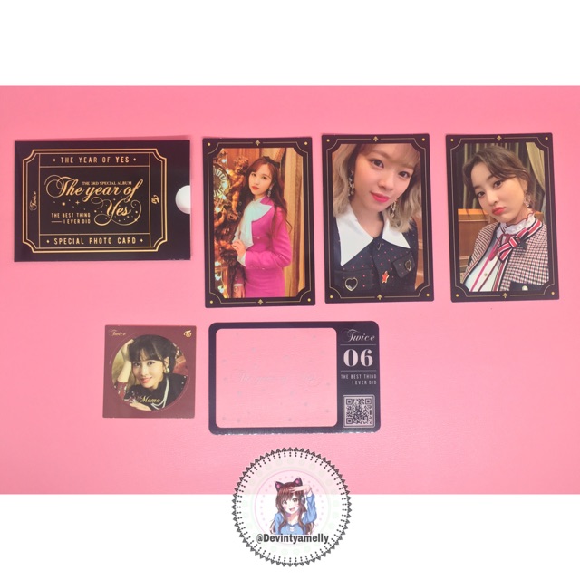 (Photocard / Sticker / Qr) (A Ver) TWICE - THE YEAR OF YES pc Mina momo dahyun nayeon sana