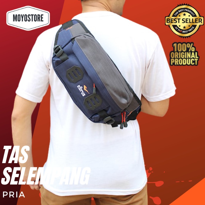 Tas Waist Bag Pria 20 - Tas selempang pria Tas Pinggang Cowok Keren Kuat berkualitas Tas Sling Bag P