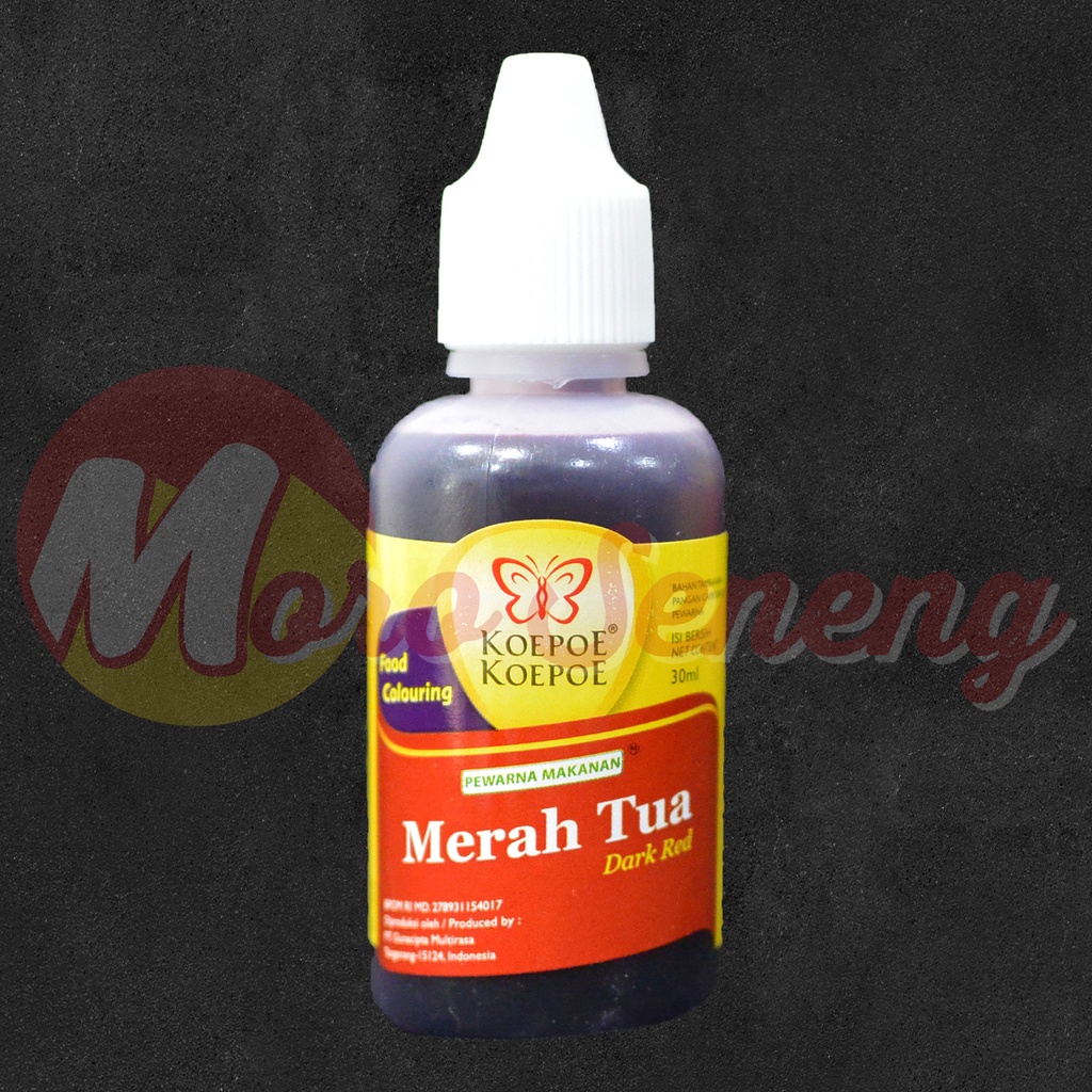 

Pewarna Merah Tua Kupu Dark Red Koepoe