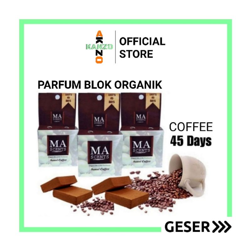 Kanzo - Parfum Coffee Organik Mobil Ruangan MA Scents / Parfum Balok MA SCENTS Organic Sweet Coffee