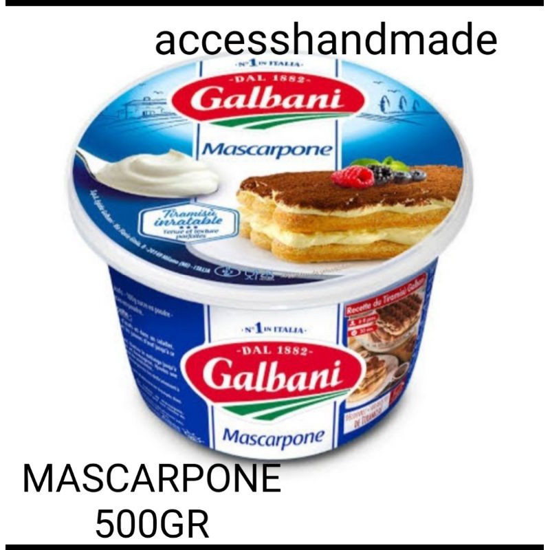 

Galbani Mascarpone 500gr import mirip Tatua Puglia keju aplikasi tiramisu cake cream cheese