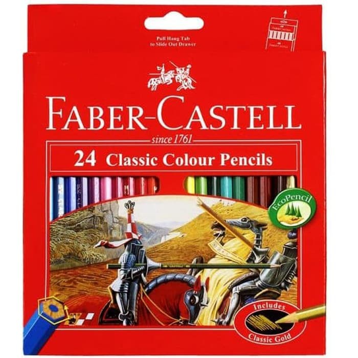 

PENSIL WARNA FABER CASTELL 24 WARNA PANJANG| ALAT TULIS | ALAT MEWARNA