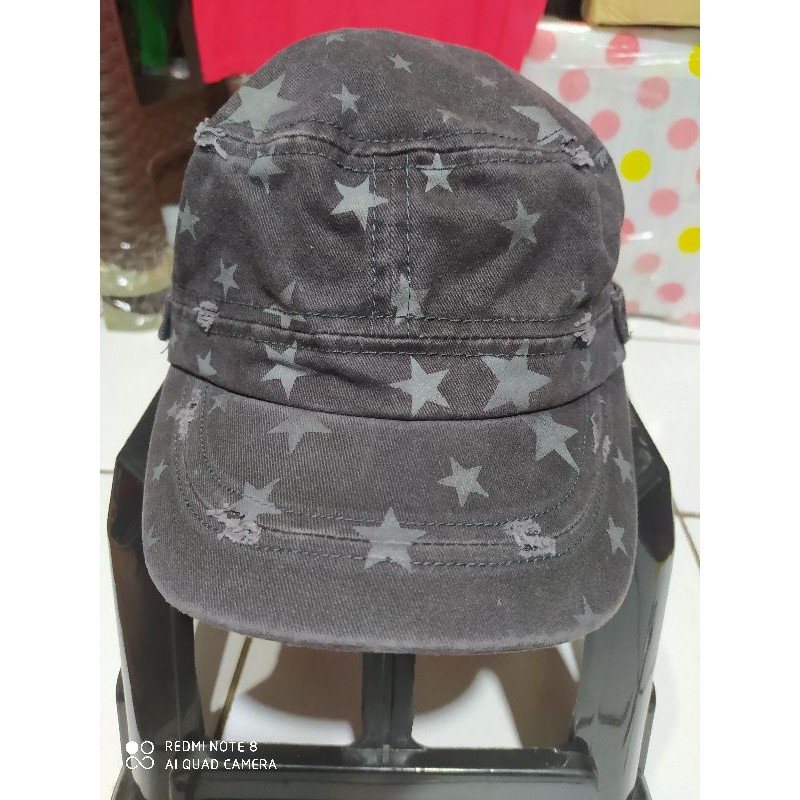 topi komando motif bintang second import/PL import