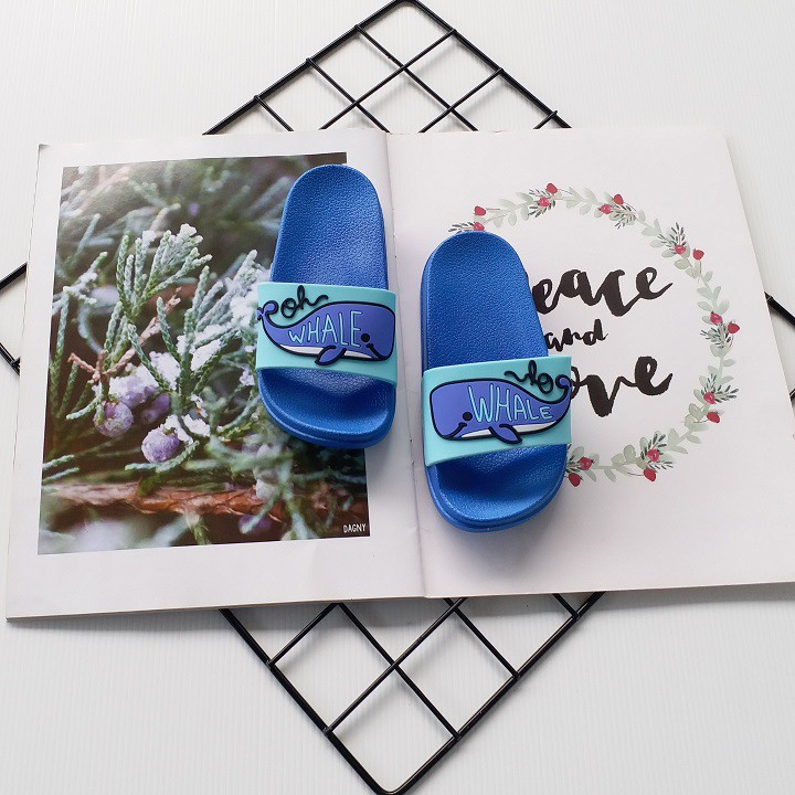 HappyOliver SUPER PROMO!! SANDAL WHALE Sandal selop karet lucu anak, Sandal anak dino lucu