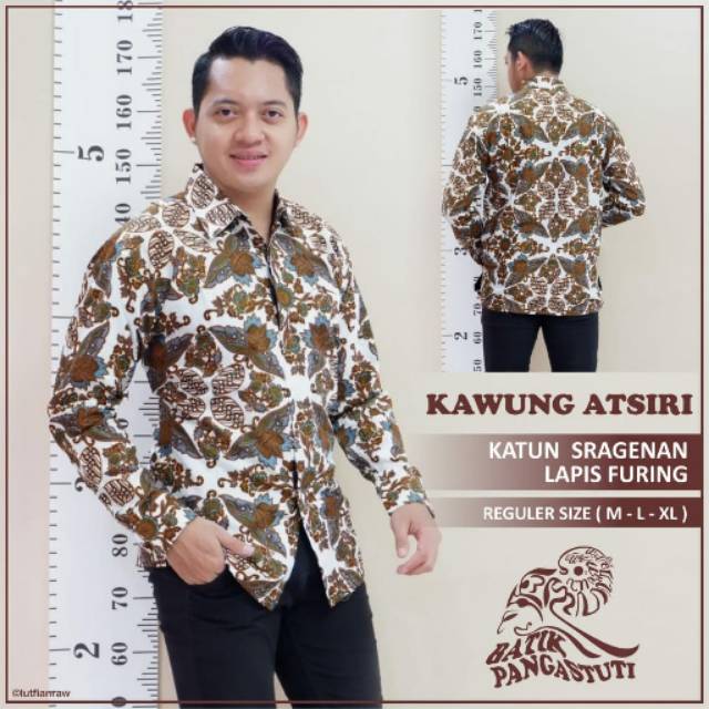 Kemeja Batik Lengan Panjang Pria Motif Elegan KAWUNG ATSIRI