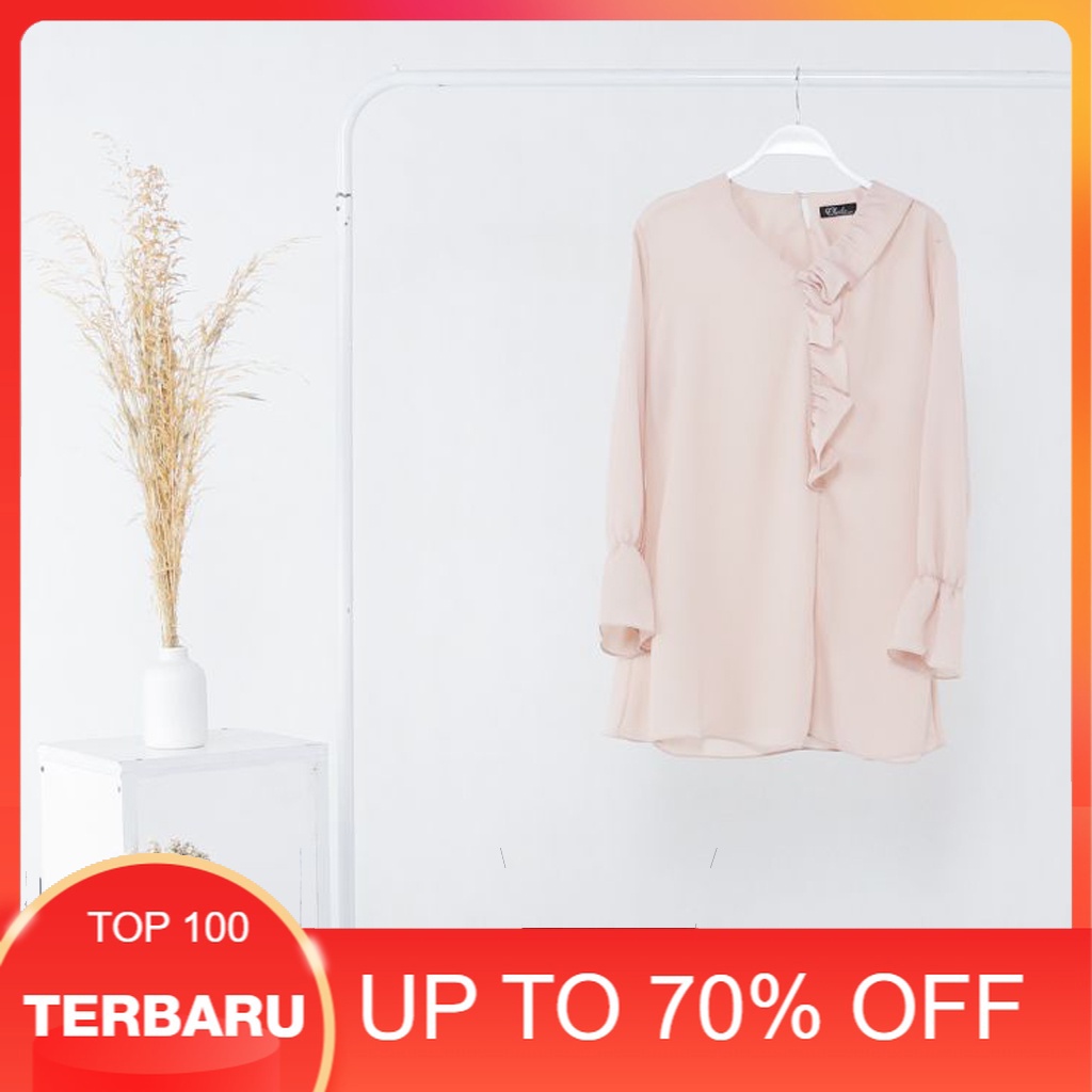 BLOUSE SHIRENIA CREAM ATASAN WANITA