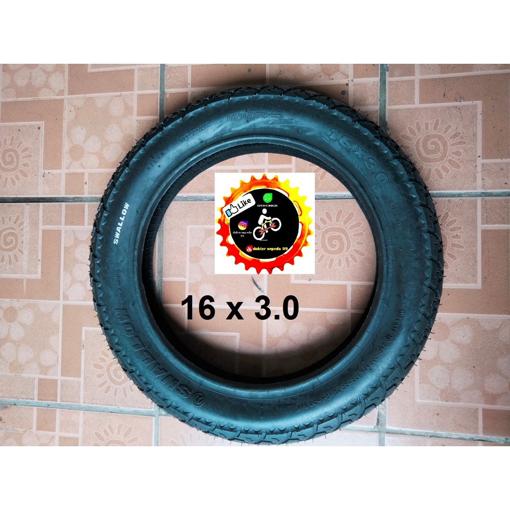 BAN LUAR 16 X 3.0 SEPEDA LISTRIK ATAU BMX FAT