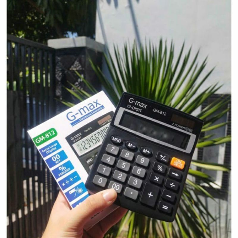 KD1 KALKULATOR GM 812 CALCULATOR DIGITAL 12 DIGIT EXTRA LARGE DISPLAY UKURAN MINI MUDAH DIBAWA