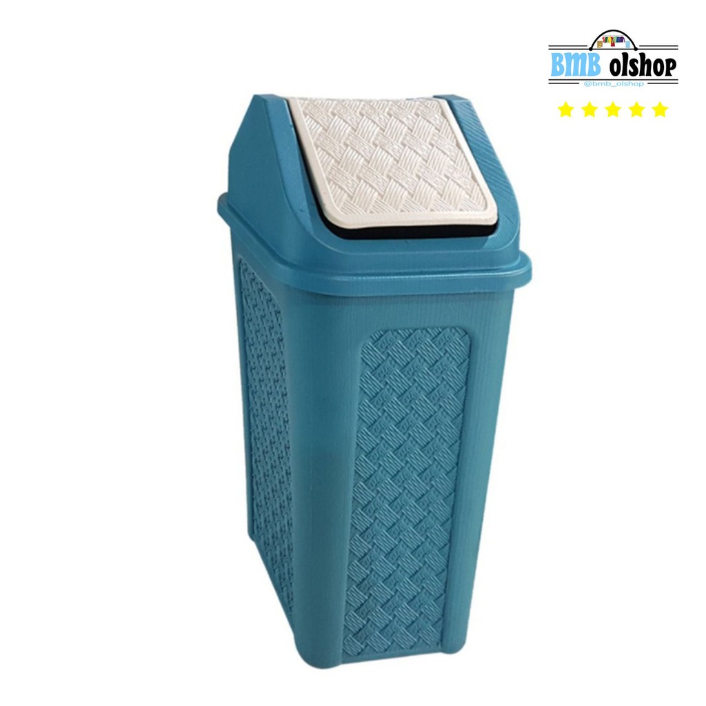 Keranjang sampah / tempat sampah rotan. Merek CLUB motif rotan