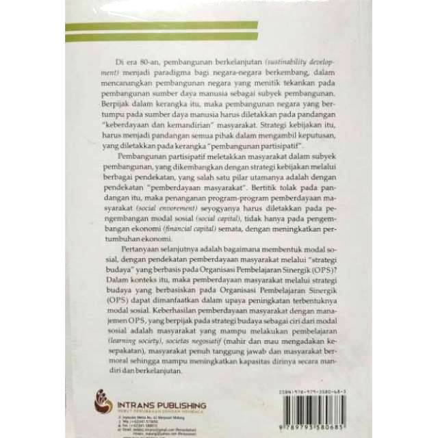 PEMBERDAYAAN MASYARAKAT DAN PEMBANGUNAN Ir. Wisnu Indrajit VO INTRANS PUBLISHING-1