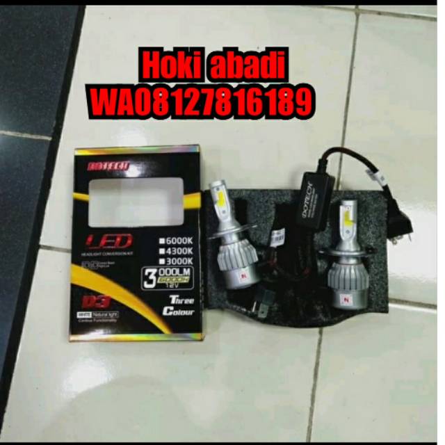 Lampu Led Dotech D3 H4 Turbo LED D3 H4 Bohlam D3 H4 3warna