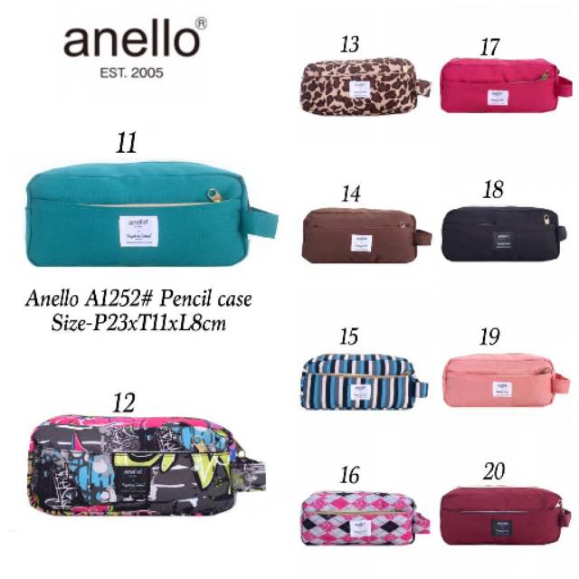 

Name : Anello A1252# Pencil case Size