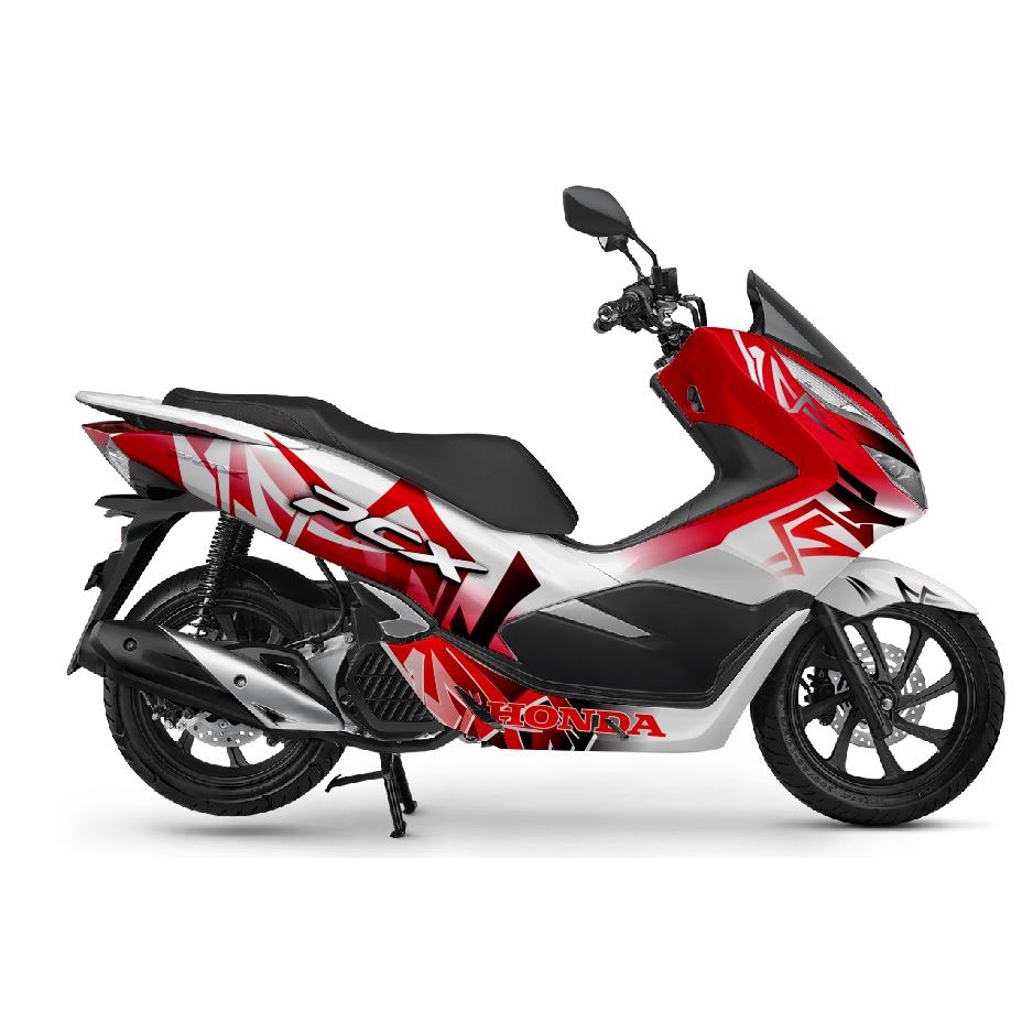 Decal Full Body Stiker Motor Honda PCX 150 160 PCX 2025Putih Grafis