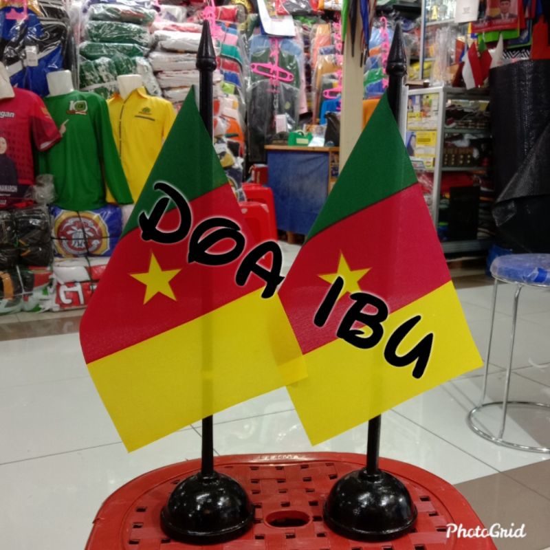 

best seller tiang kayu meja+bendera KAMERUN ready stock