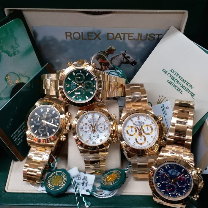 Big Sale Jam Tangan Branded Rolex Daytona RoseGold JH OM Automatic Swiss Best Quality Garansi 1 th