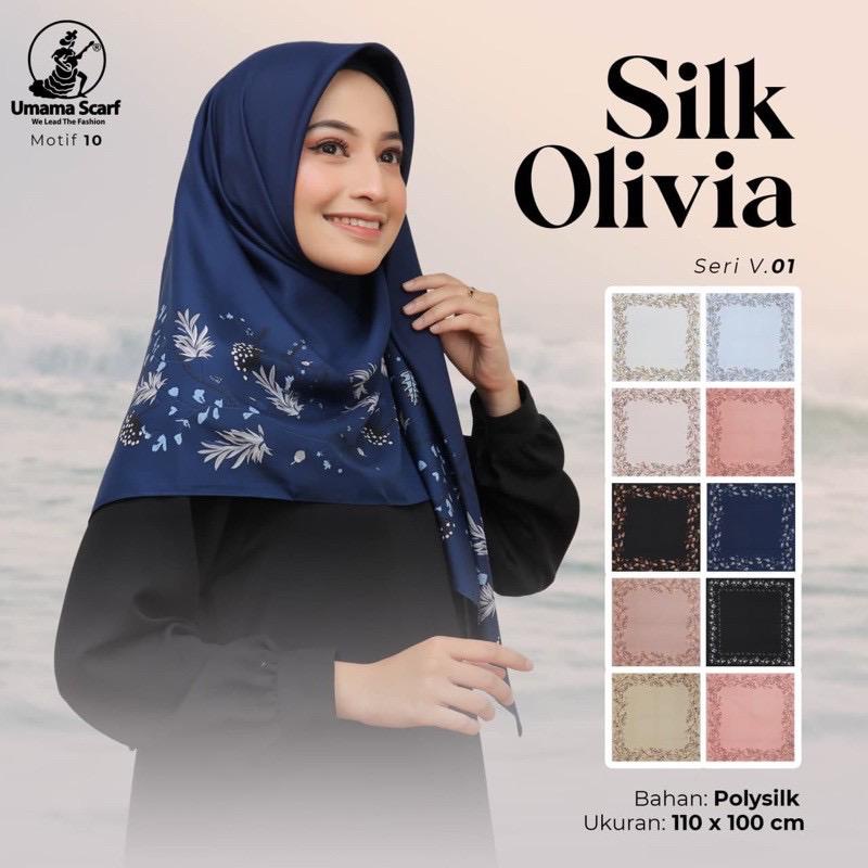 Segiempat Motif Hijab SILK OLIVIA MOTIF UMAMA 110x110 Butter Silk Velvet Motif-Motif 10 OLIVIA