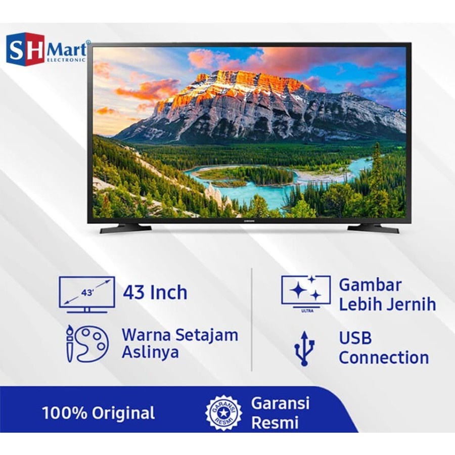 TV SAMSUNG 43 INCH DIGITAL TV UA43N5001 / 43N5001 / UA43T5003AK / 43T5003 GARANSI RESMI (MEDAN)