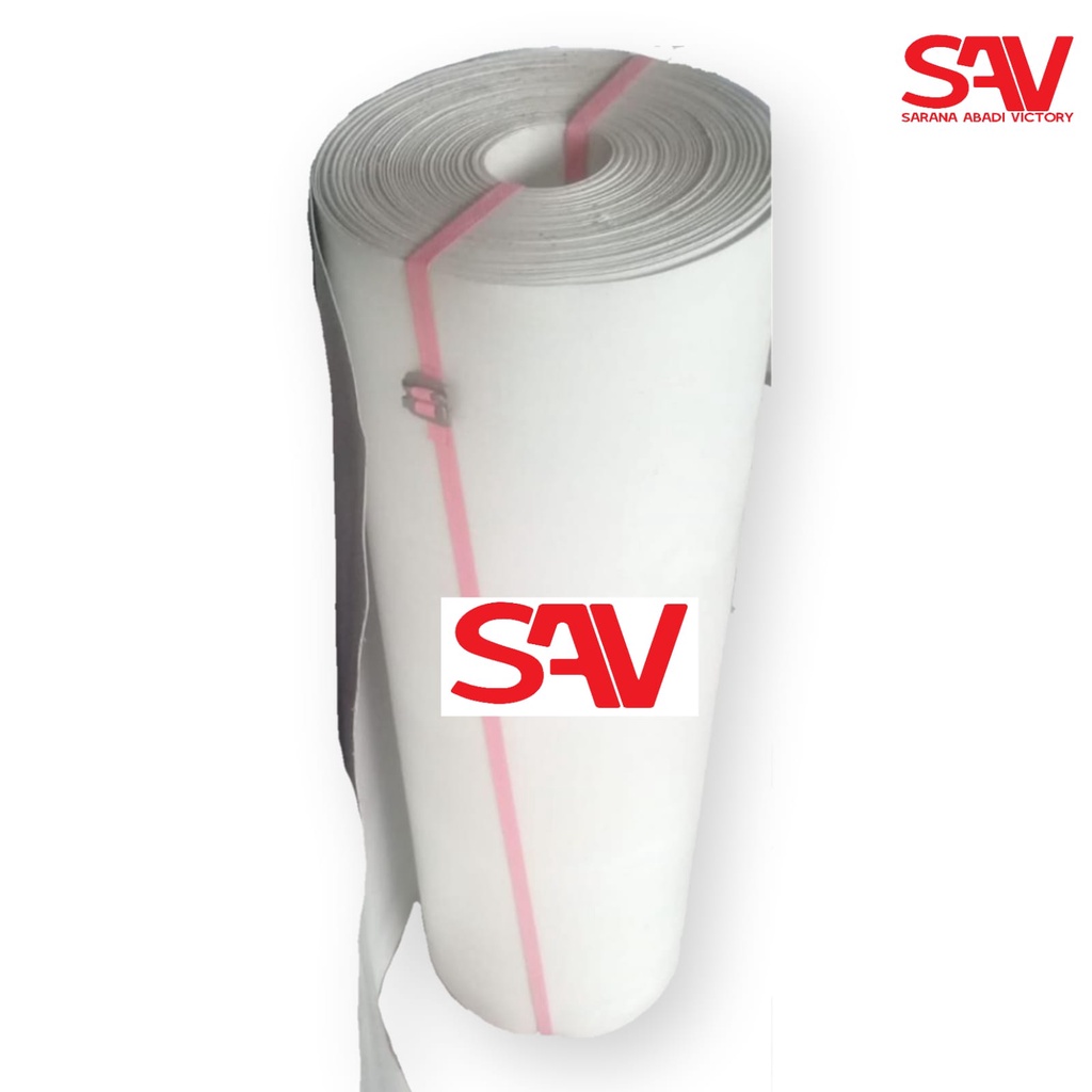 Talang karet PVC PUTIH / Talang karpet PVC putih 60cm panjang 50m