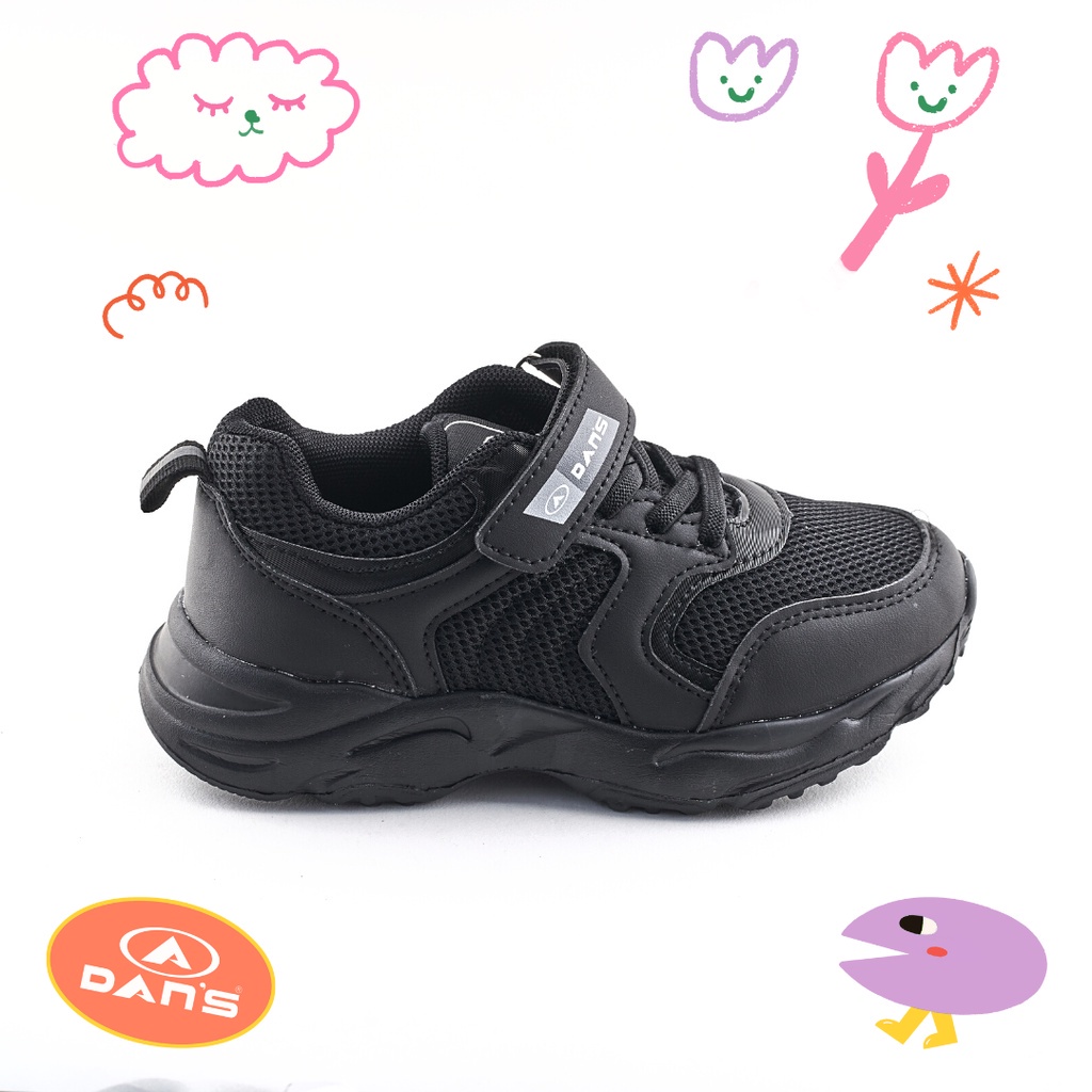 Dans Yelda Sepatu Sneakers Anak Perempuan - All Black