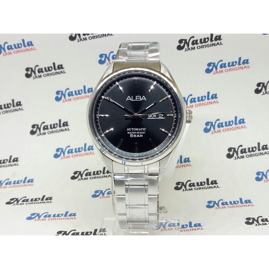 Alba Automatic AL4137X1 Analog Black Dial - Jam Tangan Pria AL4137