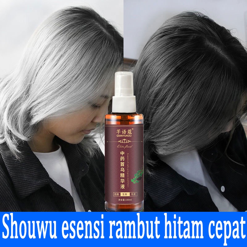 【COD】100ml Serum Rambut Anti Rambut Rontok Esensi Polygonum Esensi Herbal Tionghoa Serum Rambut Hitam Menghitamkan Rambut Putih Mempromosikan Pertumbuhan Rambut