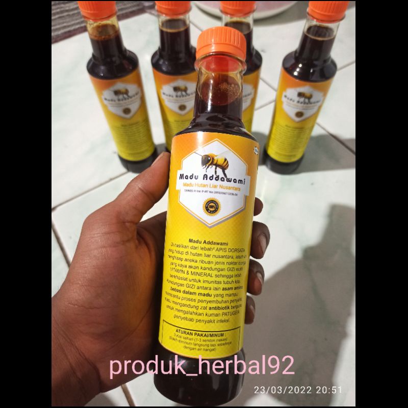 

Madu Asli ( manis dan Pahit ) Madu Addawami Hitam 350ml