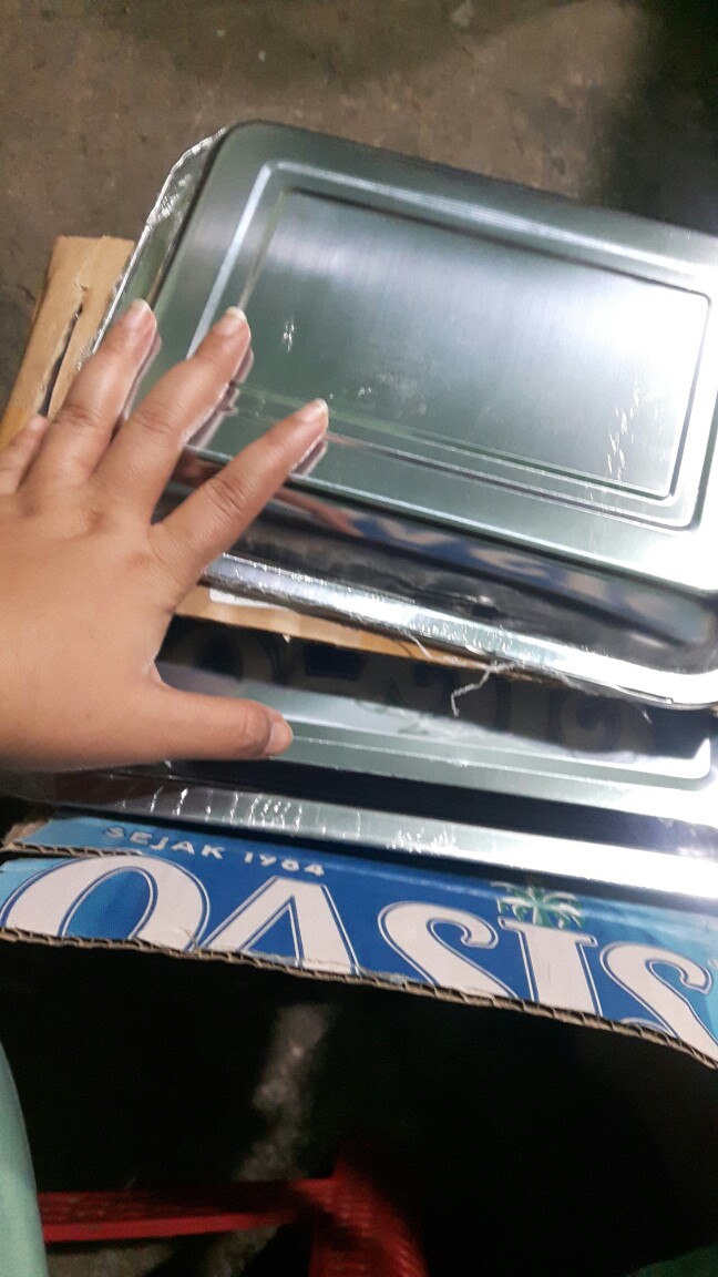 Nampan Stainless Persegi / Nampan Baki Stainless / Baking Tray Stainless 32cmx22cm