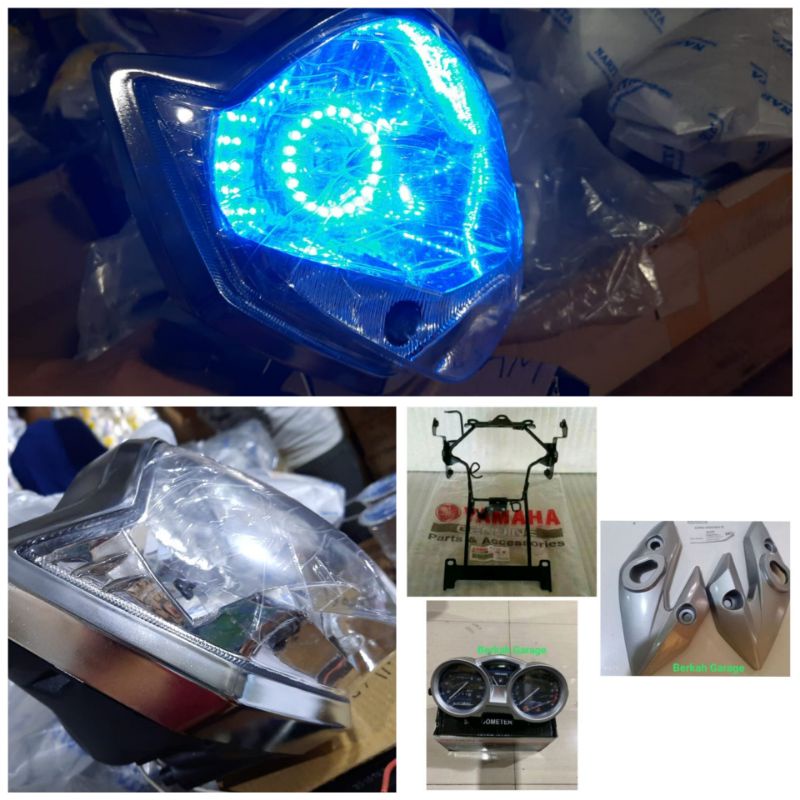 Reflektor Vixion New Led Plus Kupingan Plus Spidometer Plus Breket Lampu