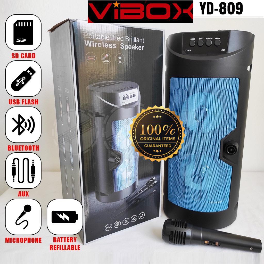 speaker bluetooth YD-806 &amp; YD-809 FREE MIC speaker aktif portabel termurah big bass bonus mic