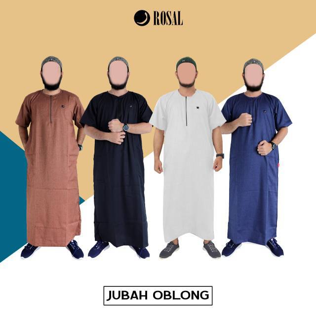 JUBAH OBLONG ROSAL TANGAN PENDEK MURAH PAKAIAN MUSLIM PRIA GAMIS LAKI-LAKI