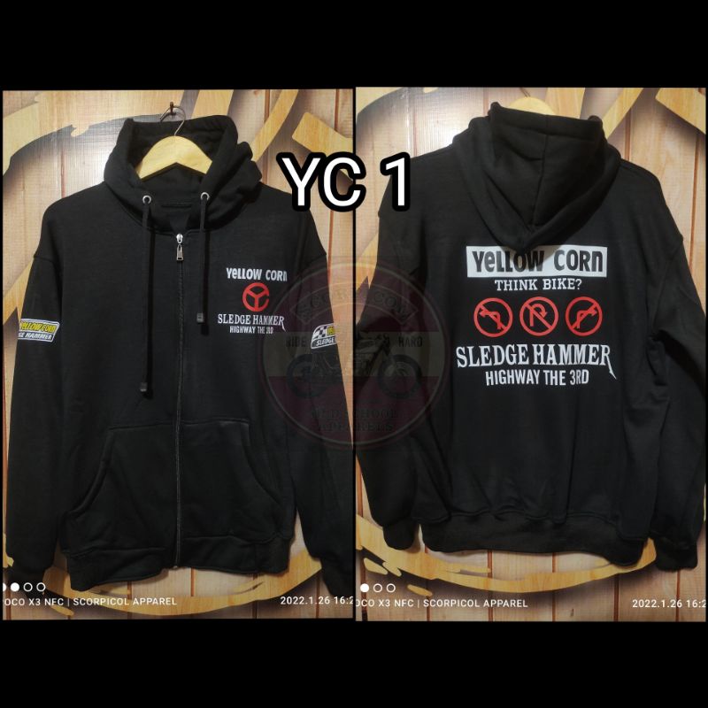 Jaket Motor Hoodie Custom Non Original Yellowcorn not kushitani nankai bates simpson greedy komine r