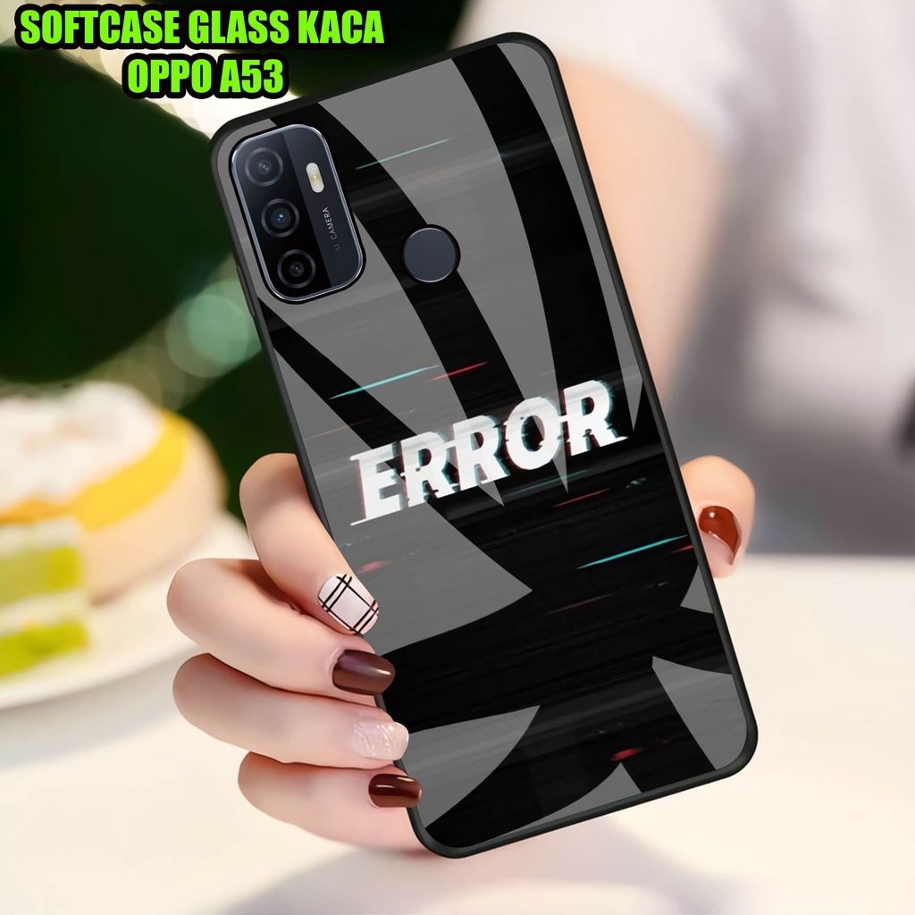 Softcase Glass Kaca OPPO A53]- Case Hp Pelindung Handphone OPPO A53] [ A37]