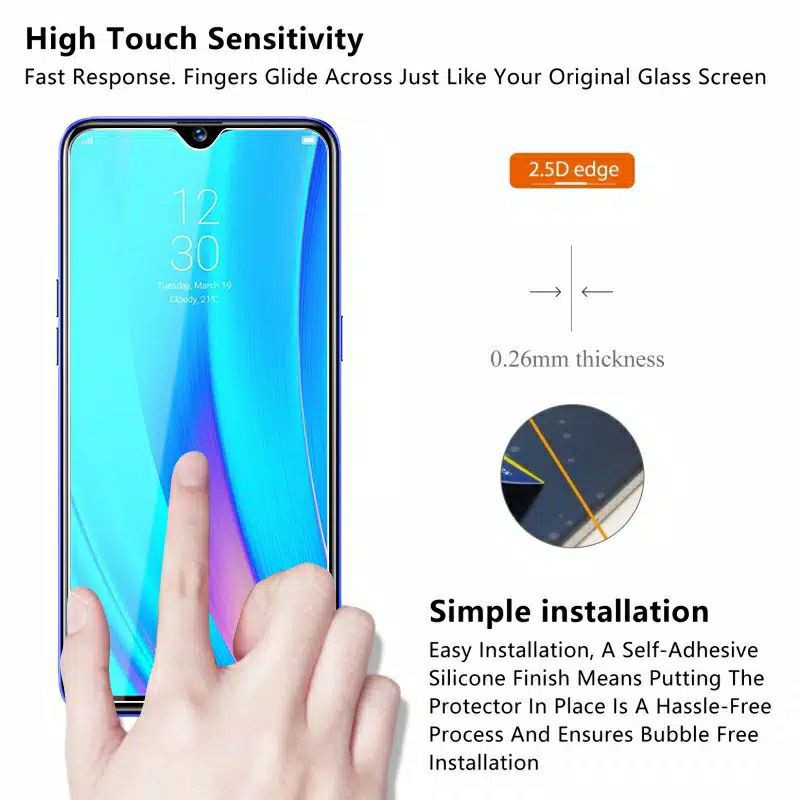 TOPICKS  9H Tempered Glass Anti Crack Semua Tipe iPhone  Oppo Xiaomi VIVO  Samsung Redmi