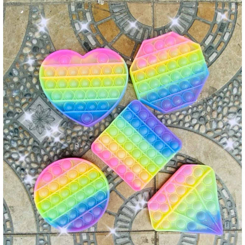 (TERBARU) POP IT MURAH SERI GLITER PASTEL POP IT PASTEL-2