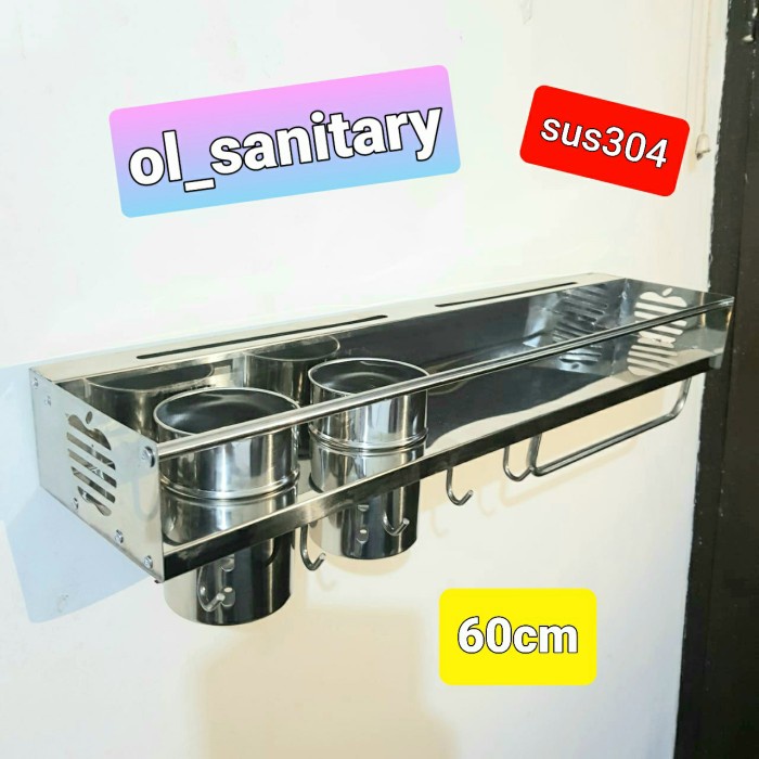 Rak Dapur - Rak Pisau Dapur Stainless Rak Stainless Rak Dapur Rak Bumbu Dapur