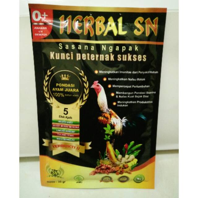 Herbal Sn Jamu Ayam Usia 0 Bulan S D Dewasa 35gr Indonesia