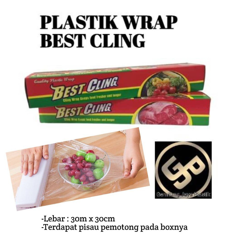 Plastik Wrap BEST CLING 30cmx30m Pembungkus Buah Makanan