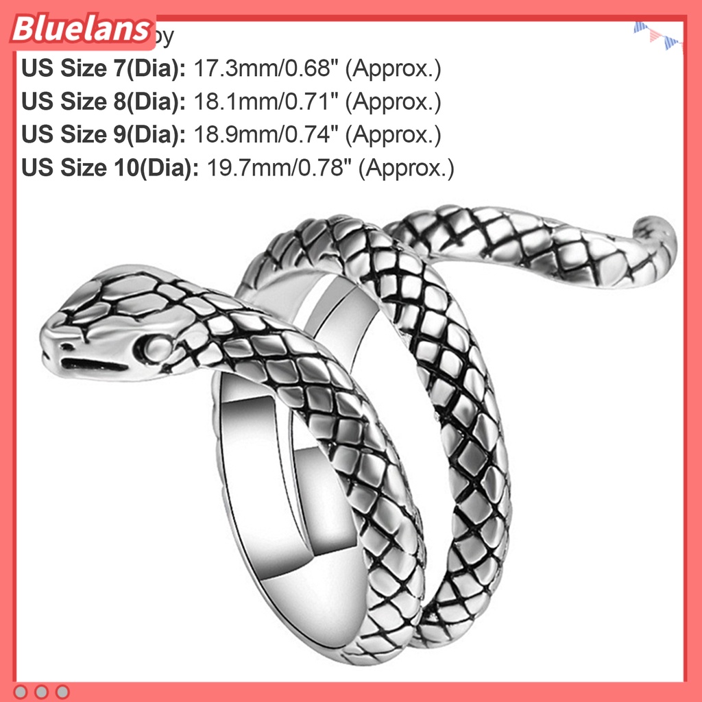Bluelans Finger Ring Snake Shape Jewelry Gift Alloy Punk Cobra Snake Shape Ring