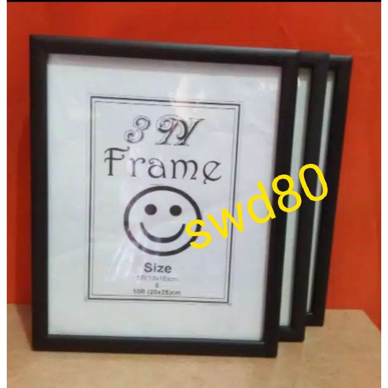 Bingkai foto 20x25 cm / 10R minimalis kayu hitam
