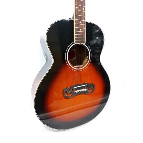 Gitar Akustik Merk Gibson Jumbo Sunburst Merah Murah Jakarta