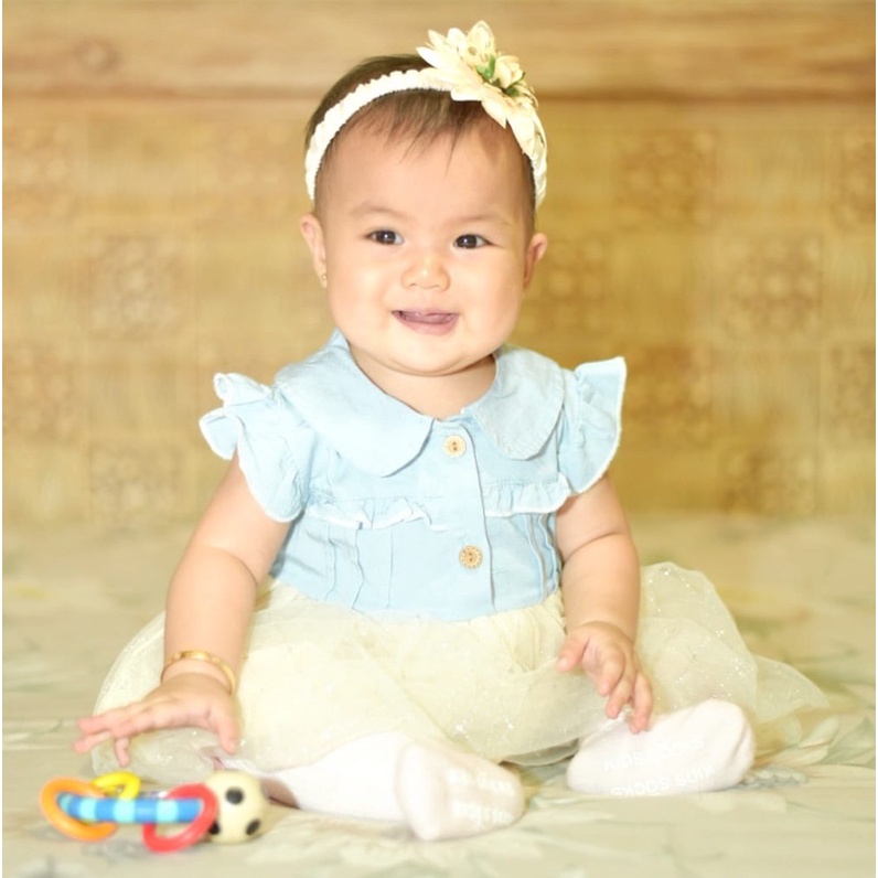 bando anak / bando pesta / bando karet bunga besar