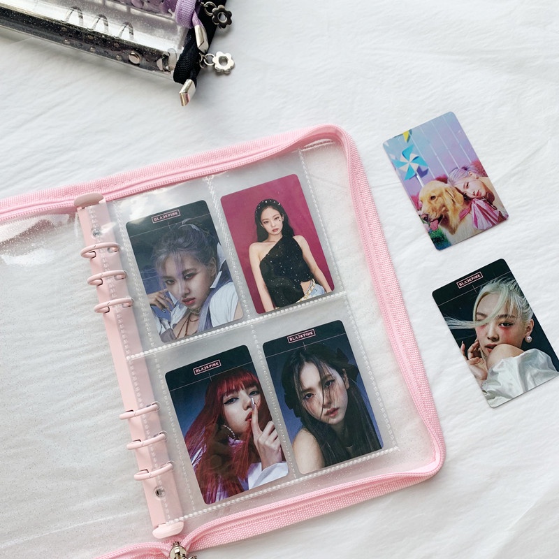 A5 wrapped zipper glittering 3-inch Polaroid loose leaf album Aidou album small card sticker storage book