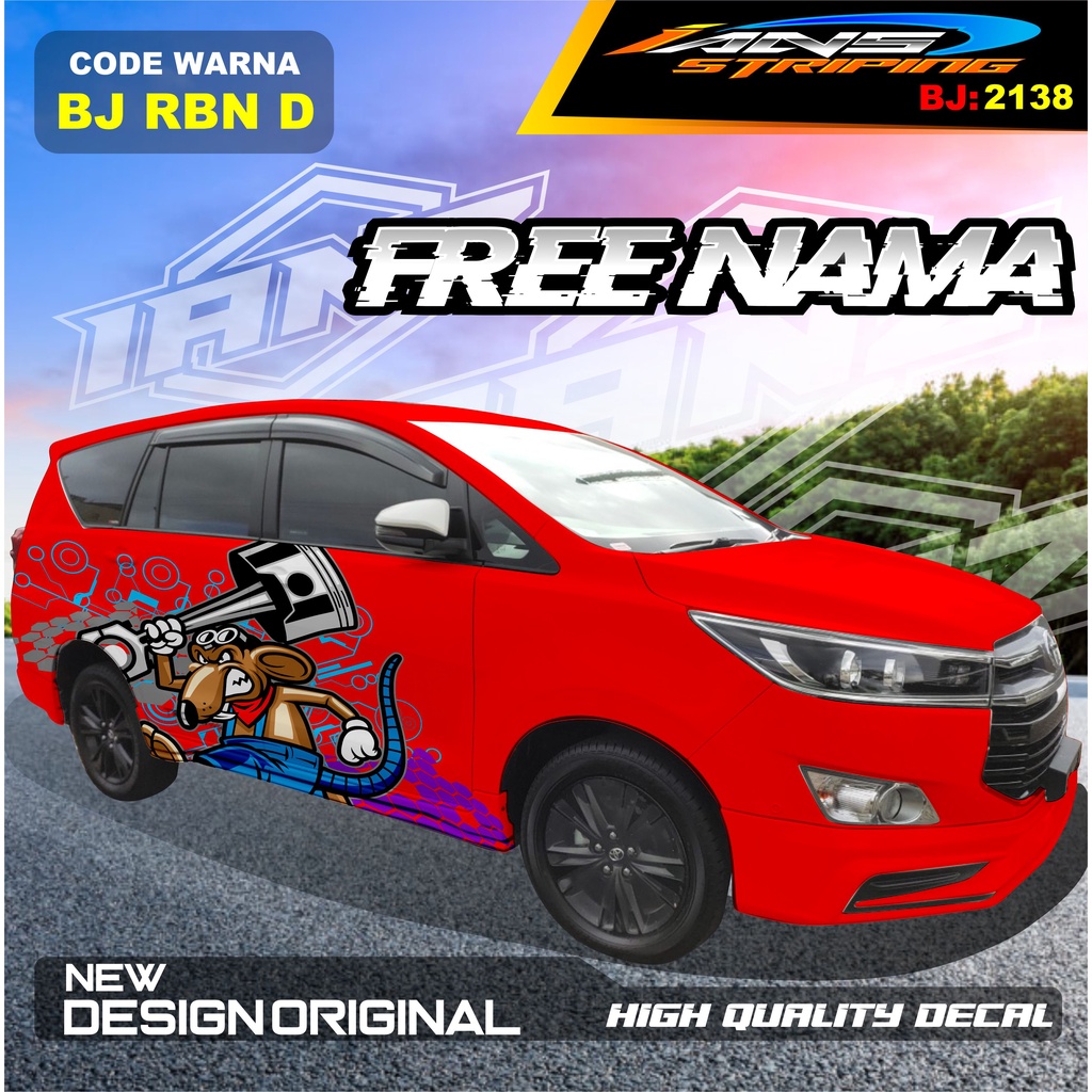 DECAL STIKER MOBIL INNOVA REBORN / VARIASI STICKER MOBIL AVANZA  / STIKER MOBIL XENIA / DECAL STIKER MOBIL PAJERO SPORT